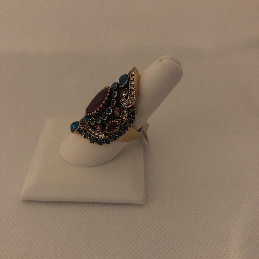 Gold Colorful Size 9 Ring - Picture 4 of 5